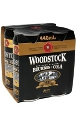 WOODSTOCK & COLA 5% 4 X 440ML CANS