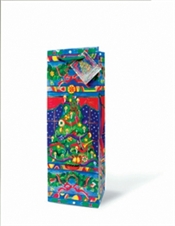 Christmas Design Single Wine Bags