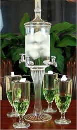 Absinthe Fountain + 4 Spoons & Glasses