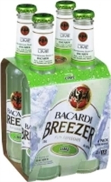 Bacardi Breezer Lime Bottles 4 x 275ml