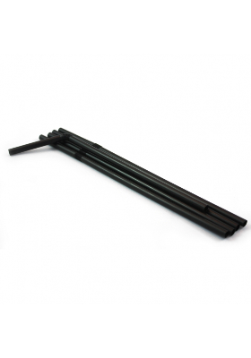 250 x Black Flexi Straws 21cm