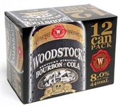 Woodstock & Cola Cans 12 x 330ml, 7%-bourbon-TopShelf Liquor Online Nz