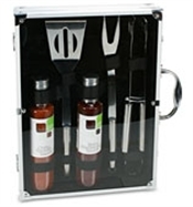 Bbq Tool Set & 2 Sauces in Case
