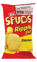 Eta Spuds Ripple Cut Chicken Chips 150g