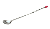 Bar Spoon Stainless Steel - Red Tip-muddlers-TopShelf Liquor Online Nz